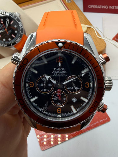 Omega Planet Ocean 007 Co-Axial Master Chronometer - 45,5mm Aço - Puls. Borracha