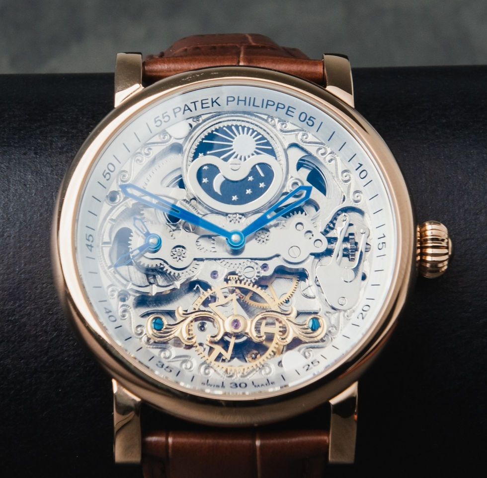 Patek Phillippe Turbilhão 42mm Rosé Mostrador Branco