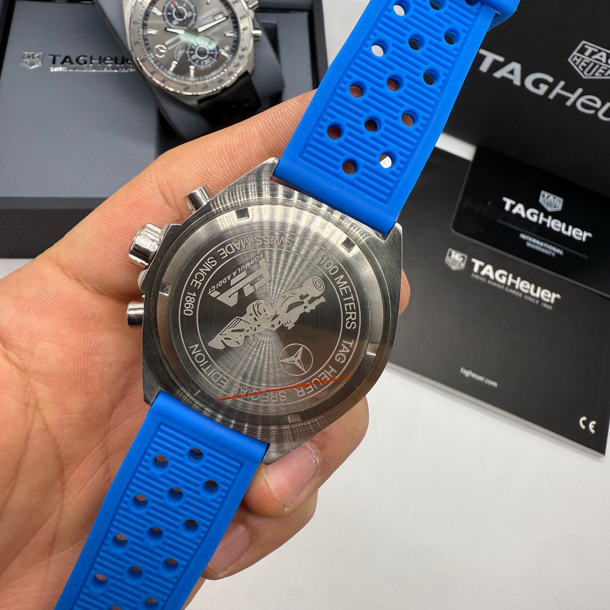 TAG Heuer Carrera F1 Mercedes AMG Petronas Aço 42mm - Puls. Borracha
