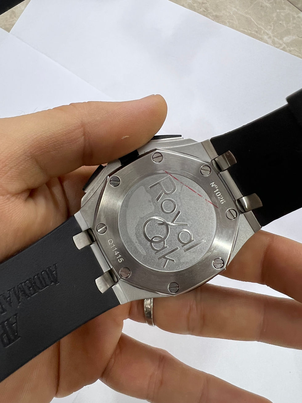 Miniatura: Audemars Piguet Royal Oak Offshore 44mm Mostrador Preto Bezel Aço