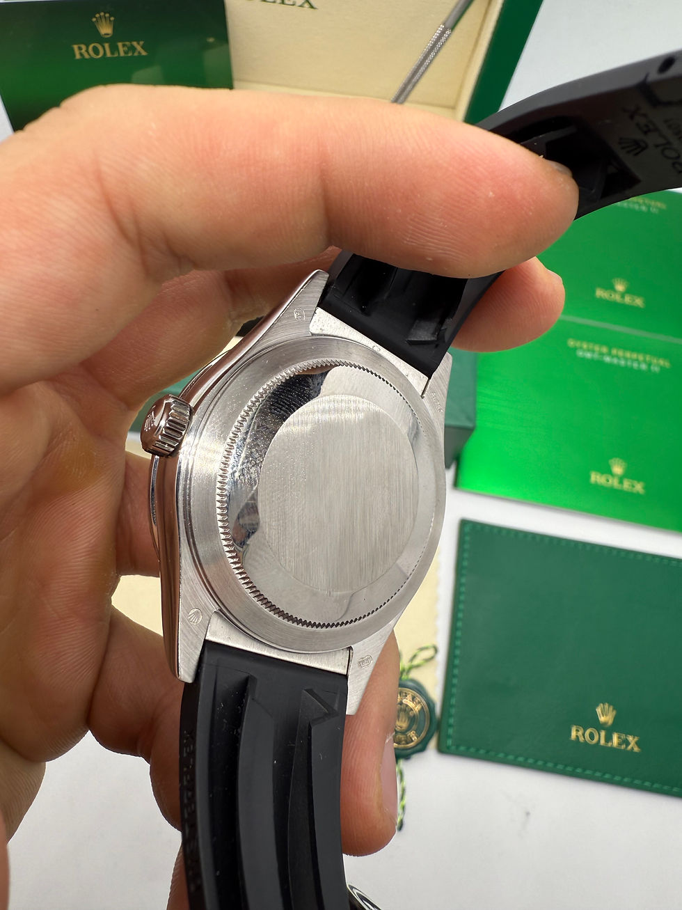 Miniatura: Rolex Sky-Dweller - 42 mm, Aço 904L - Mostrador Preto - OysterFlex - CLONE