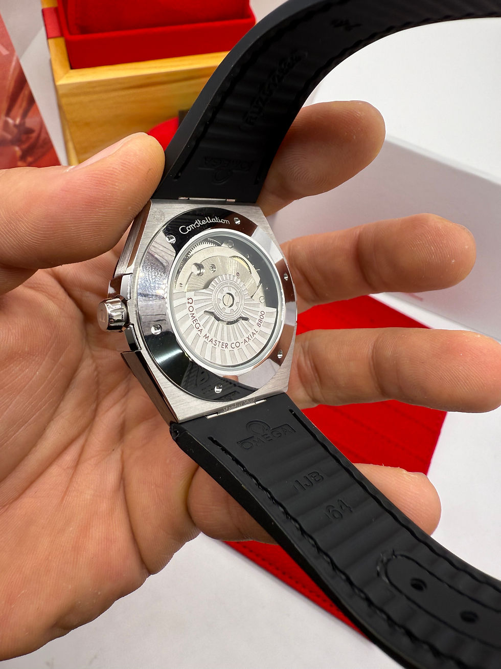 Miniatura: Omega Constellation 41mm Aço Puls. Couro