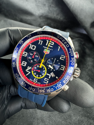 Tag Heuer F1 Cronometro 42mm Aço Mostrador Azul