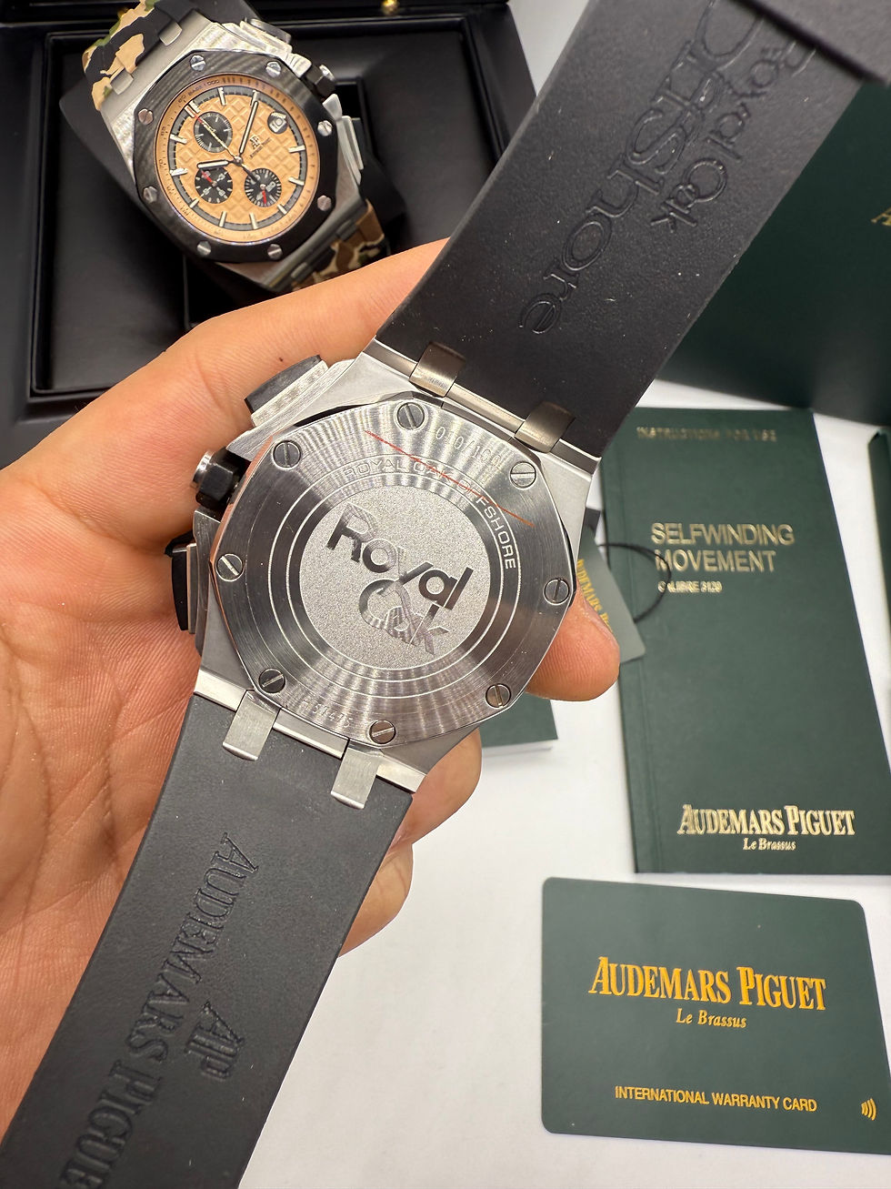 Thumbnail: Audemars Piguet Royal Oak Offshore 44mm Mostrador Cinza  Bezel Aço