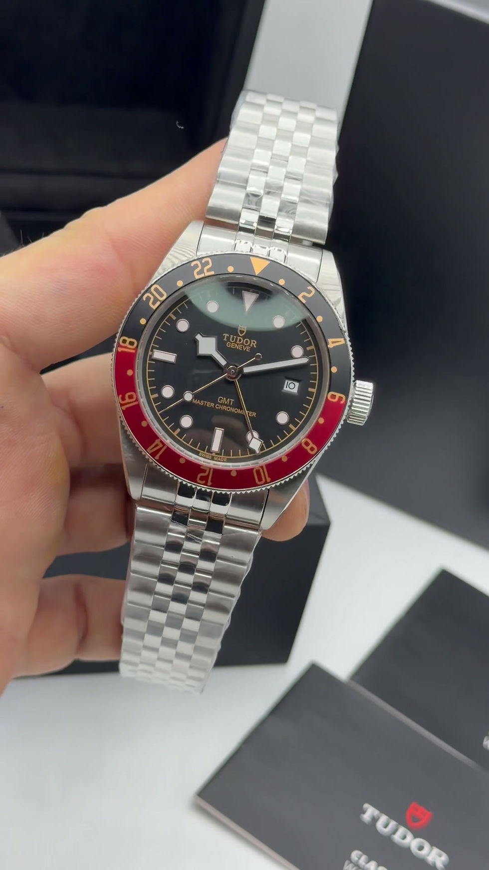 Miniatura: Tudor Black Bay GMT - Mostrador Preto - 39mm - Aço - Pulseira Jubilee/Oyster