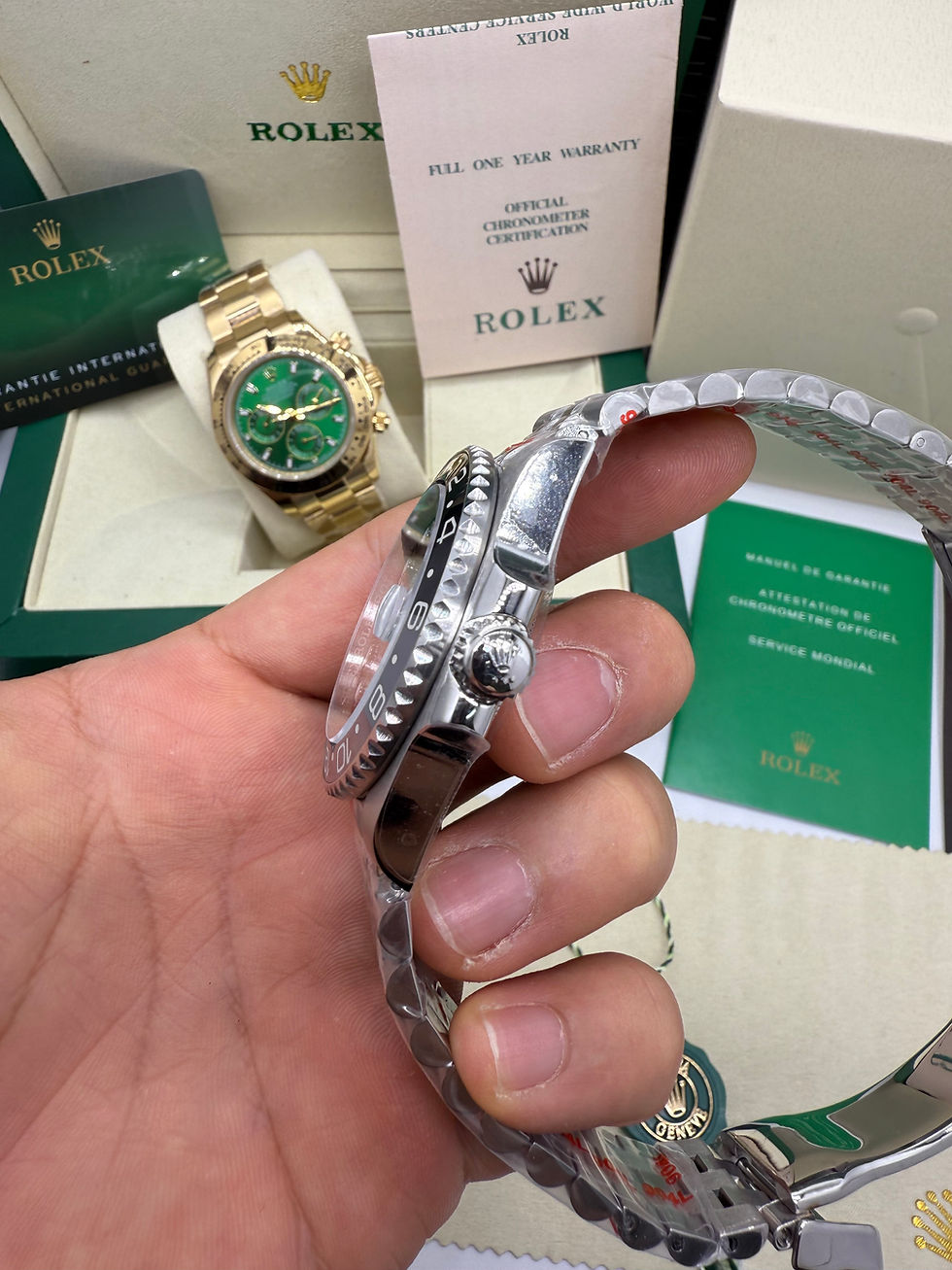 Miniatura: Rolex GMT Master ll Bruce Wayne Pulseira Jubilee 40mm