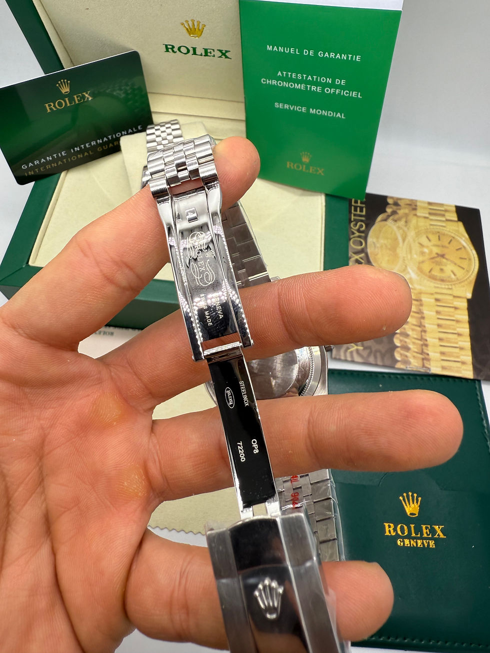 Miniatura: Rolex Date-Just 41mm Aço Mostrador Tiffany Luneta Canelada