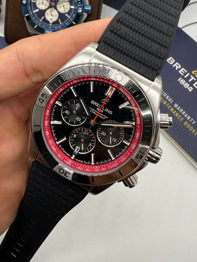 Breitling Super Chronomat Aço 44mm Pulseira Borracha
