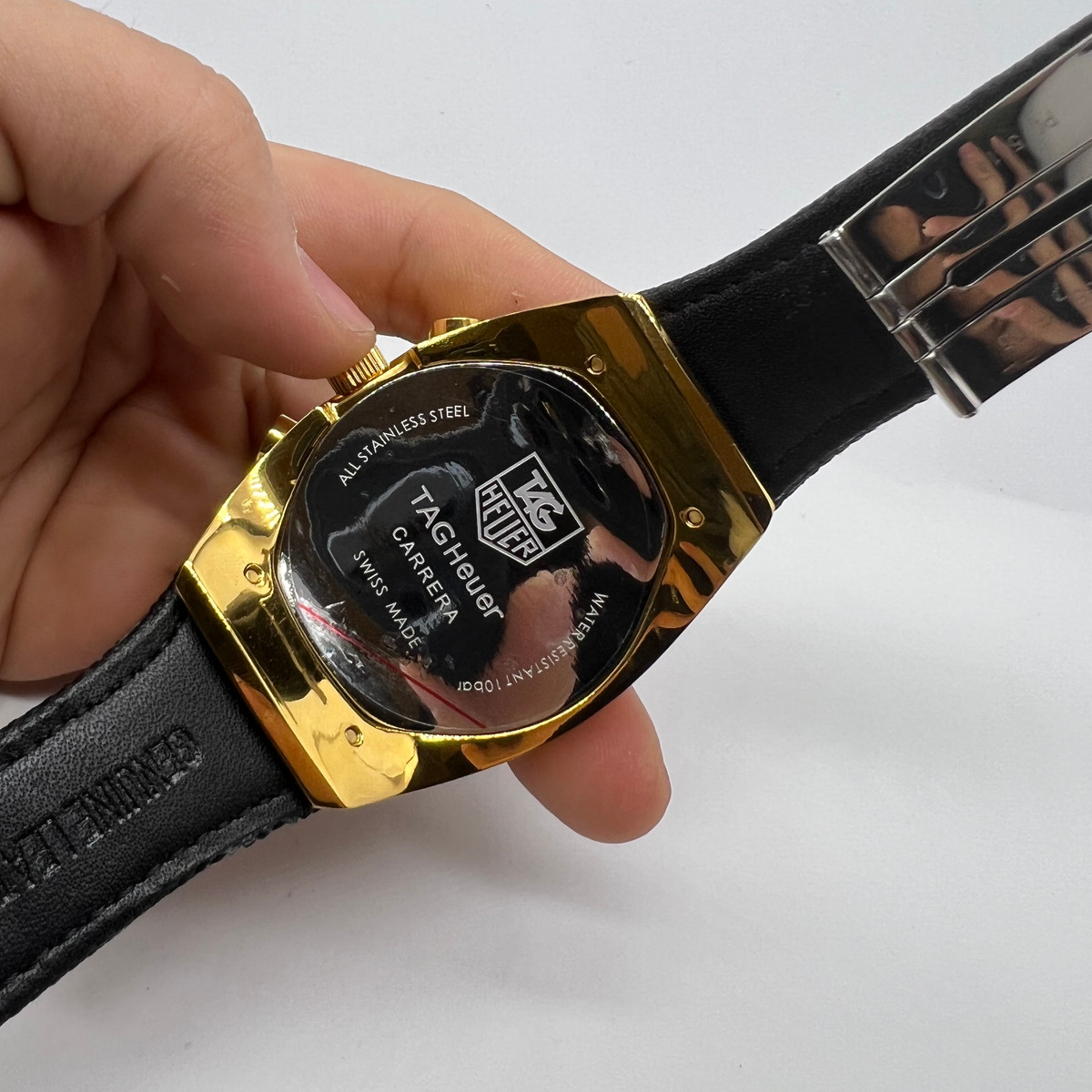 TAG Heuer Carrera McLaren Mercedez Aço/Dourado 43mm Pulseira Nylon