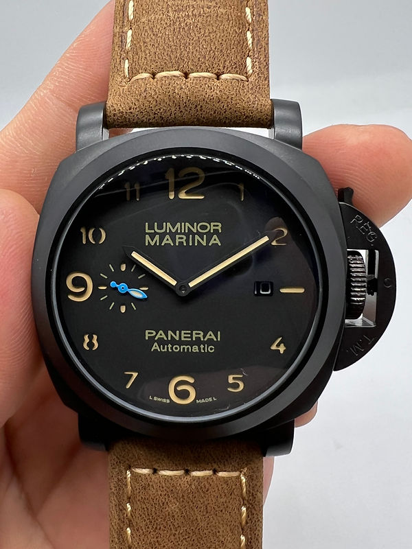 Panerai Luminor GMT 44 mm Aço Oxiblack Mostrador Preto