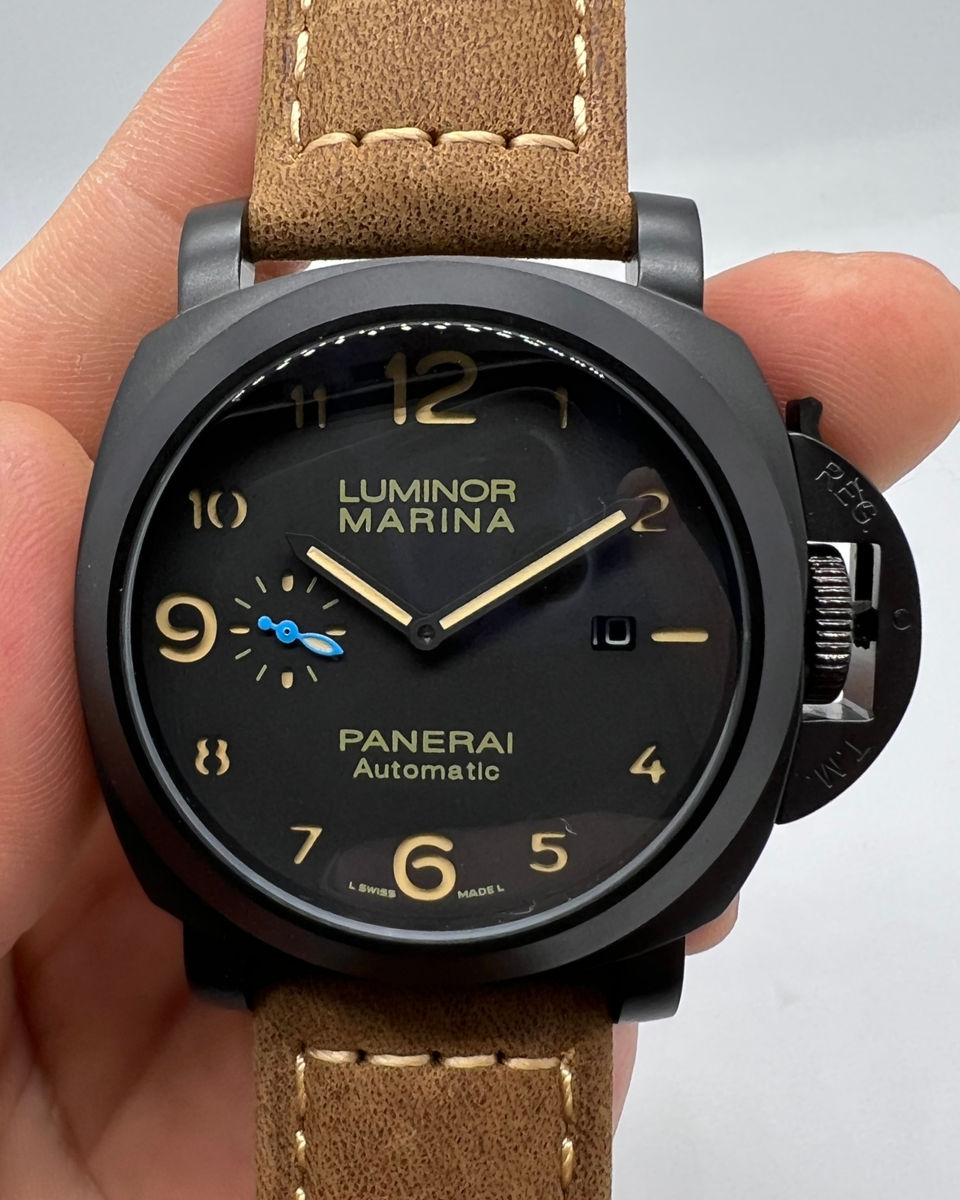 Panerai Panerai Luminor GMT 44 mm Aço Oxiblack Mostrador Preto