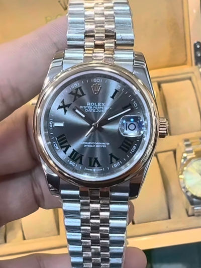 Rolex Datejust Wimbledon Aço/Rose, 41mm/36mm, Pulseira Jubilee