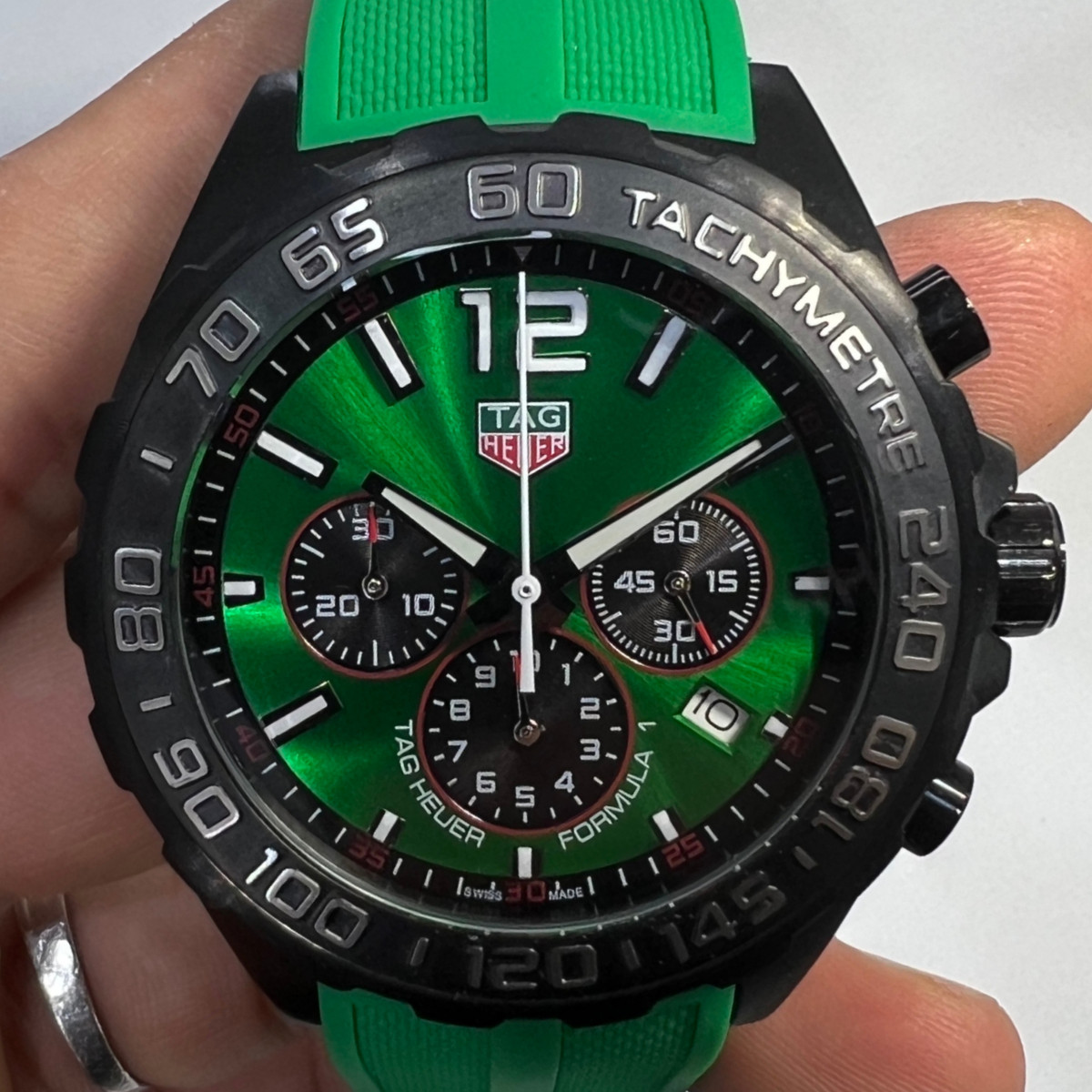 TAG Heuer F1 Cronometro 42mm Aço, Pulseira de Borracha