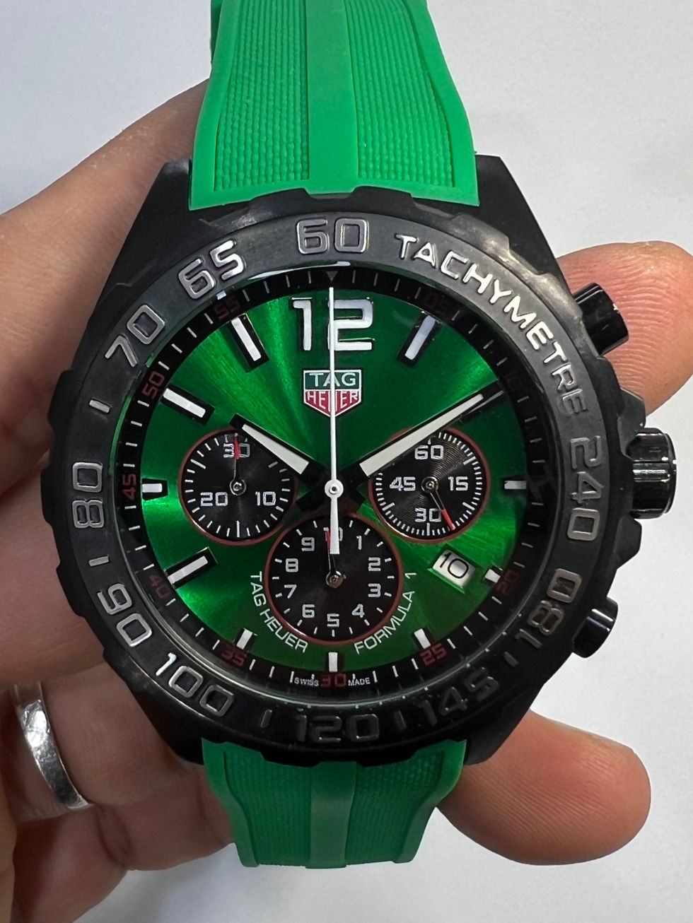 TAG Heuer F1 Cronometro 42mm Aço, Pulseira de Borracha
