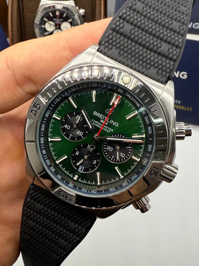 Breitling Super Chronomat Aço 44mm Pulseira Borracha