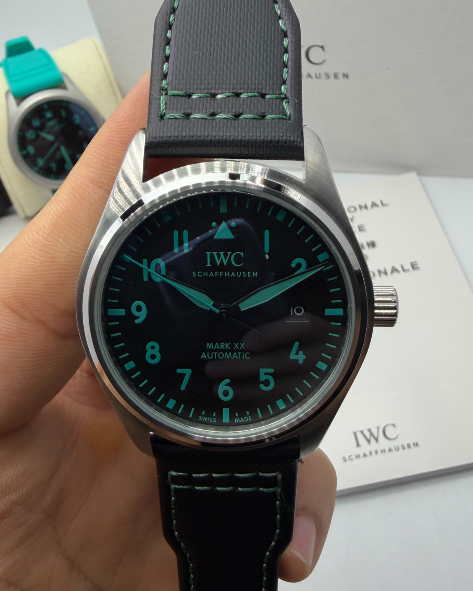 IWC IWC Pilot 40mm Mark XX - Pilot 40mm - Aço/Couro - Preto