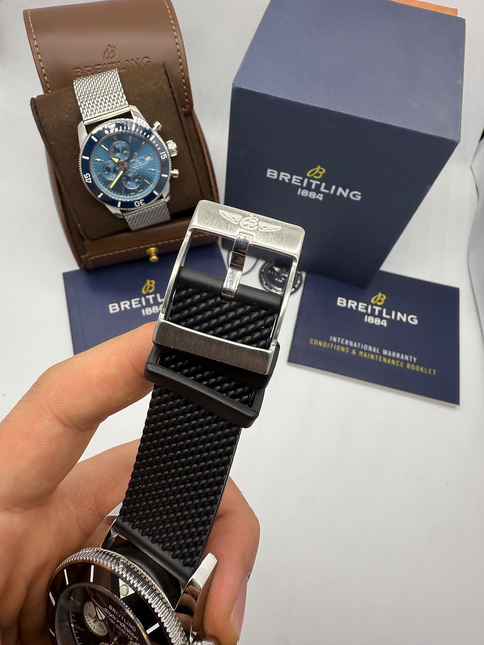 Thumbnail: Breitling Superocean Crono Aço 44mm Pulseira Borracha
