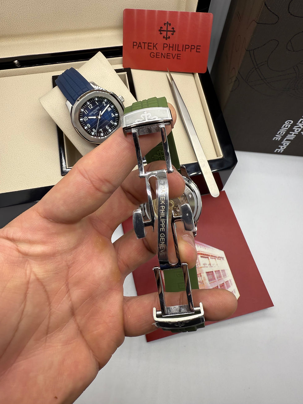Miniatura: Patek Philippe Aquanaut 41mm Aço Mostrador Verde