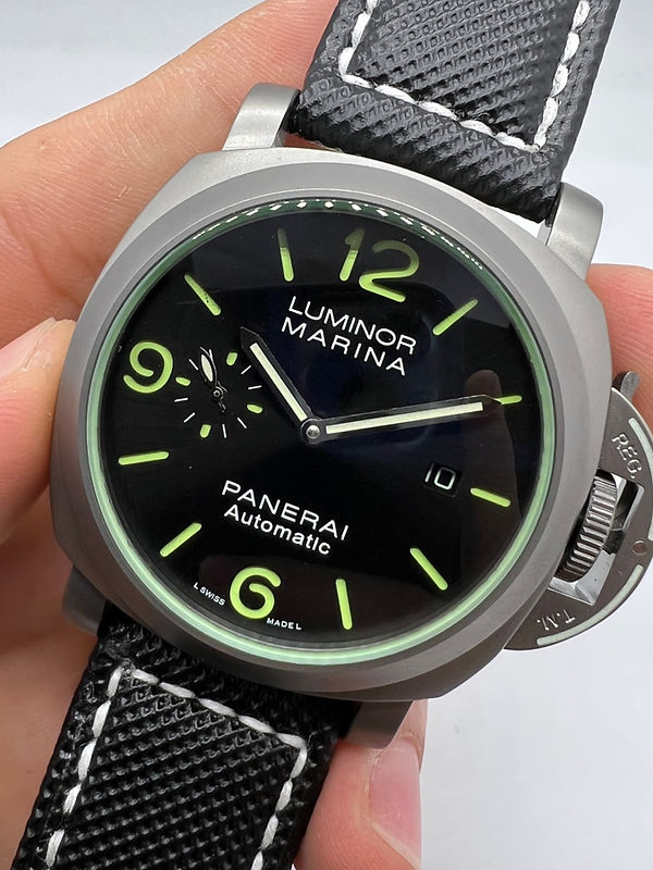Panerai Luminor Marina 44mm Aço Oxigray Mostrador Preto Pulseira Nylon