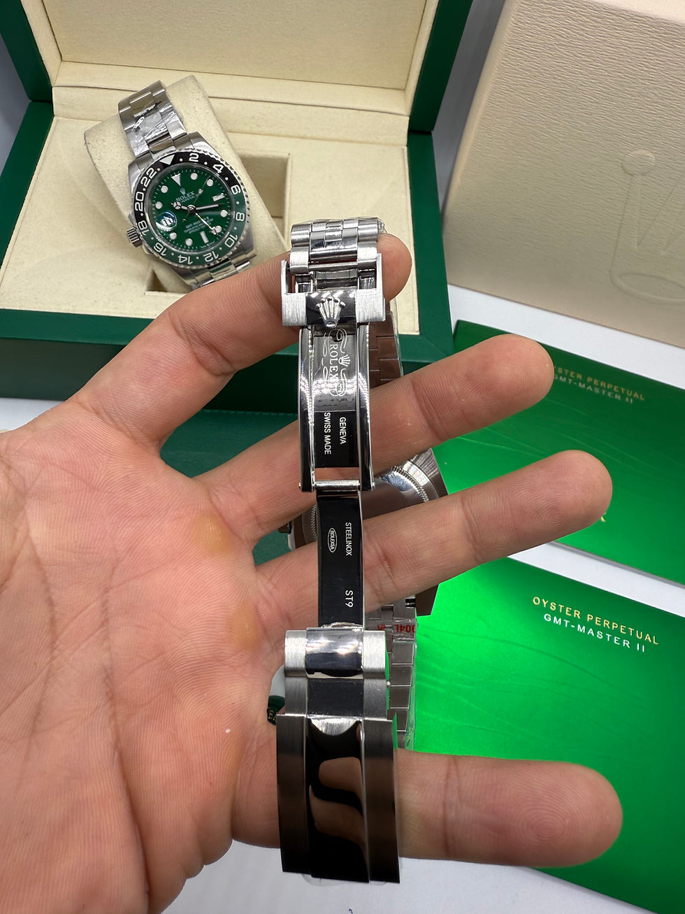 Miniatura: Rolex GMT Master ll SPRITE Pulseira Jubilee 40mm