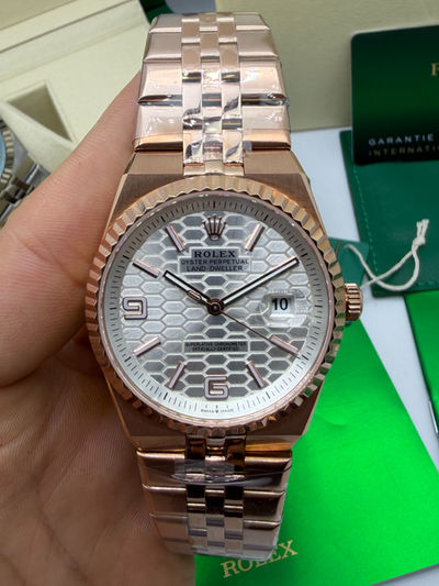 Rolex Oyster Perpetual Land‑Dweller 40mm Aço/Rose, Mostrador Prata