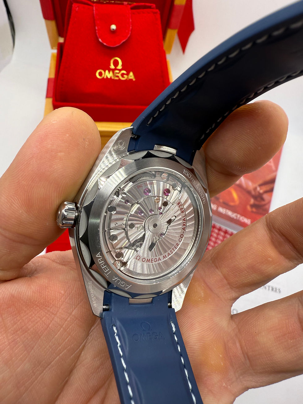 Miniatura: Omega Seamaster Aqua Terra Worldtimer 43 mm, Aço - Azul - CLONE