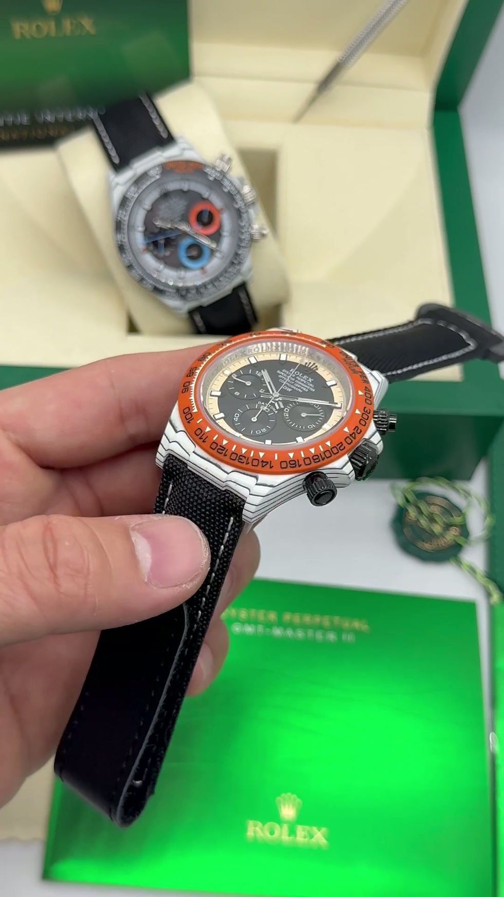 Thumbnail: Rolex Daytona DIW Carbono 40mm, Pulseira Nylon/Couro