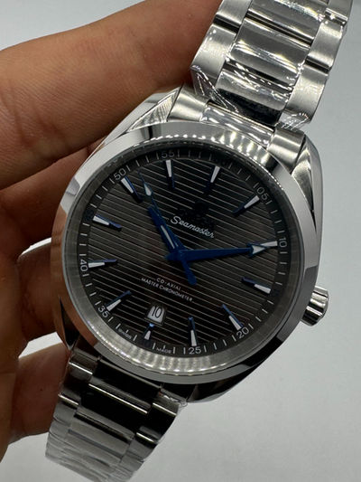 Omega Aquaterra 41,5mm Aço Mostrador Cinza Luneta Lisa