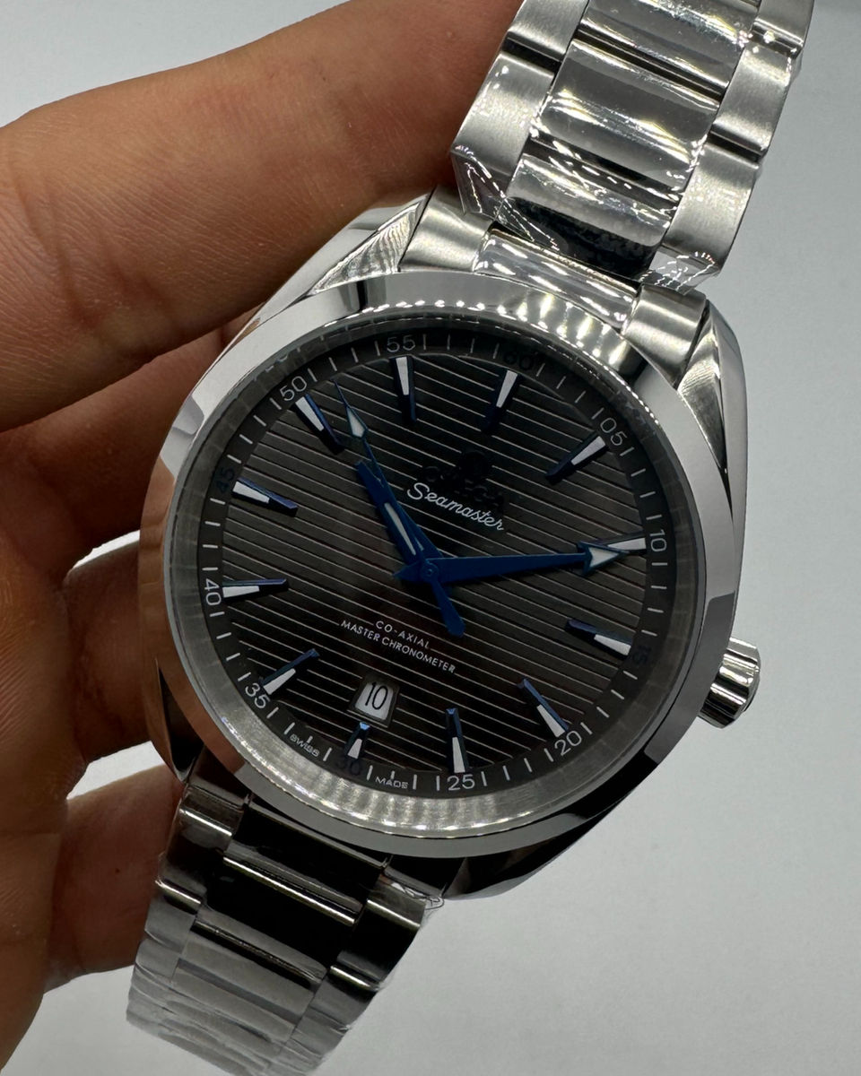 Omega Omega Aquaterra 41,5mm Aço Mostrador Cinza Luneta Lisa