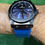 Miniatura: Hublot Classic Fusion 45mm Aço OxBlack Mostrador Azul Pulseira Couro com Borrach