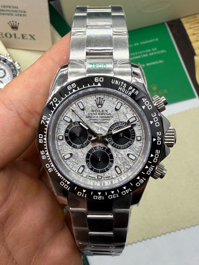 Rolex Daytona 40mm Aço, Mostrador Prata