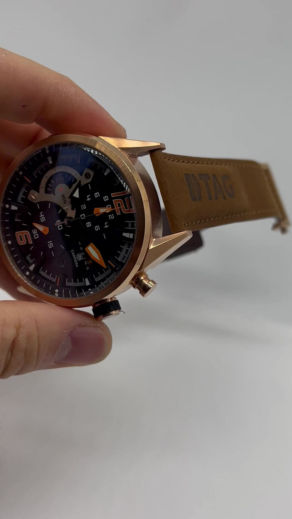 Miniatura: TAG Heuer Carrera RedBull Aço/Rose 43mm Mostrador Preto