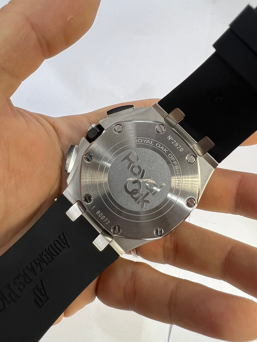 Miniatura: Audemars Piguet Royal Oak Offshore 44mm Mostrador Preto Bezel Aço