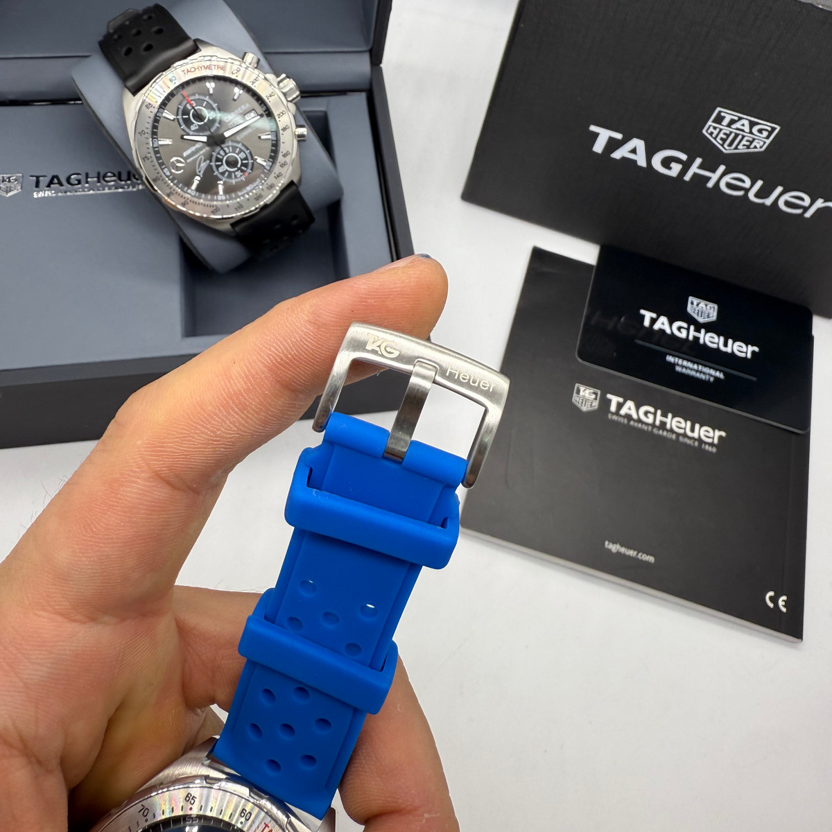 TAG Heuer Carrera F1 Mercedes AMG Petronas Aço 42mm - Puls. Borracha