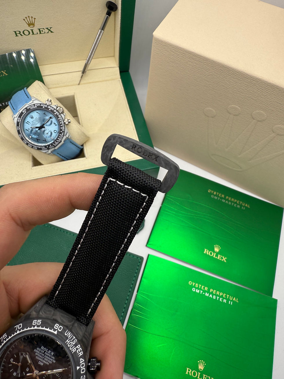 Thumbnail: Rolex Daytona DIW Carbono 40mm, Pulseira Nylon/Couro