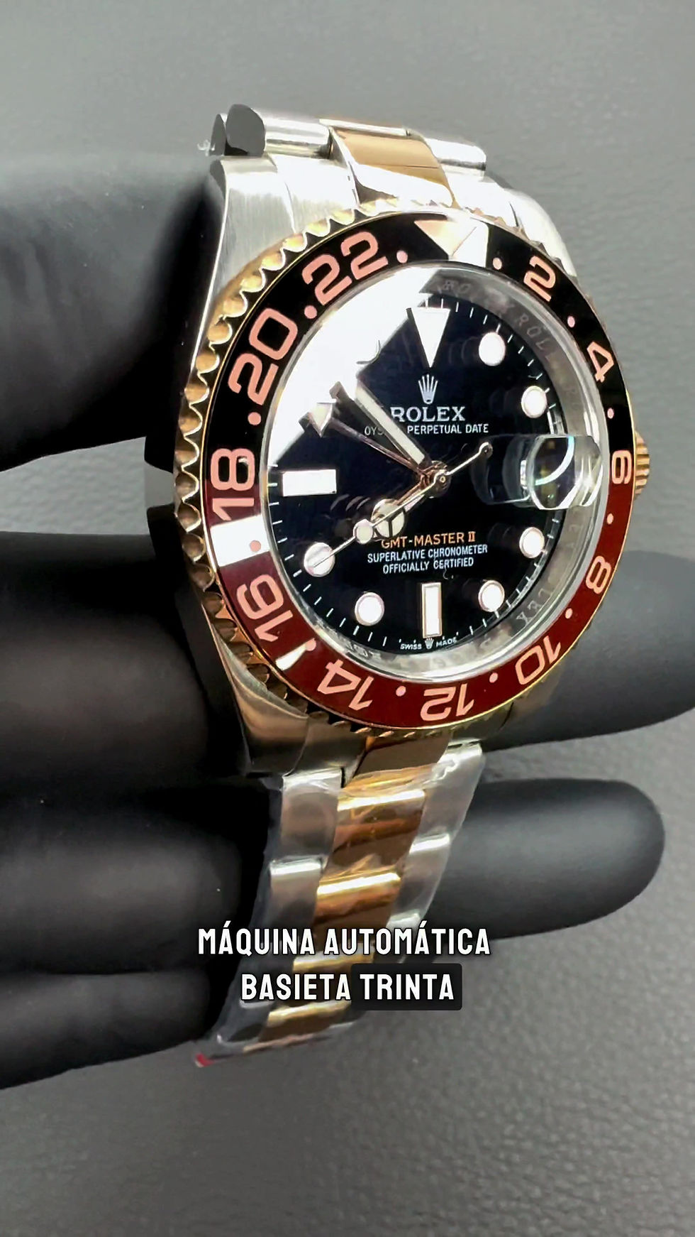 Miniatura: Rolex GMT Master II 40mm Aço/Rose ROOTBEER