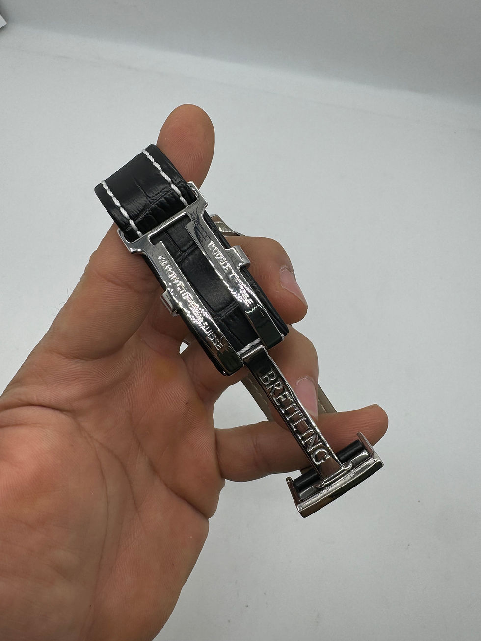 Miniatura: Breitling Navitimer 42mm Aço Pulseira Couro