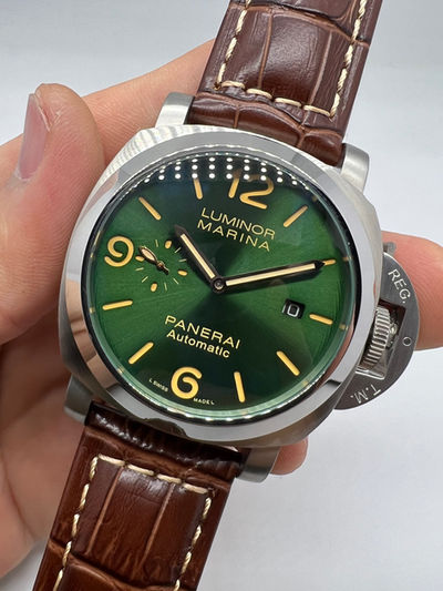 Panerai Luminor Marina 44 mm Aço Mostrador Verde