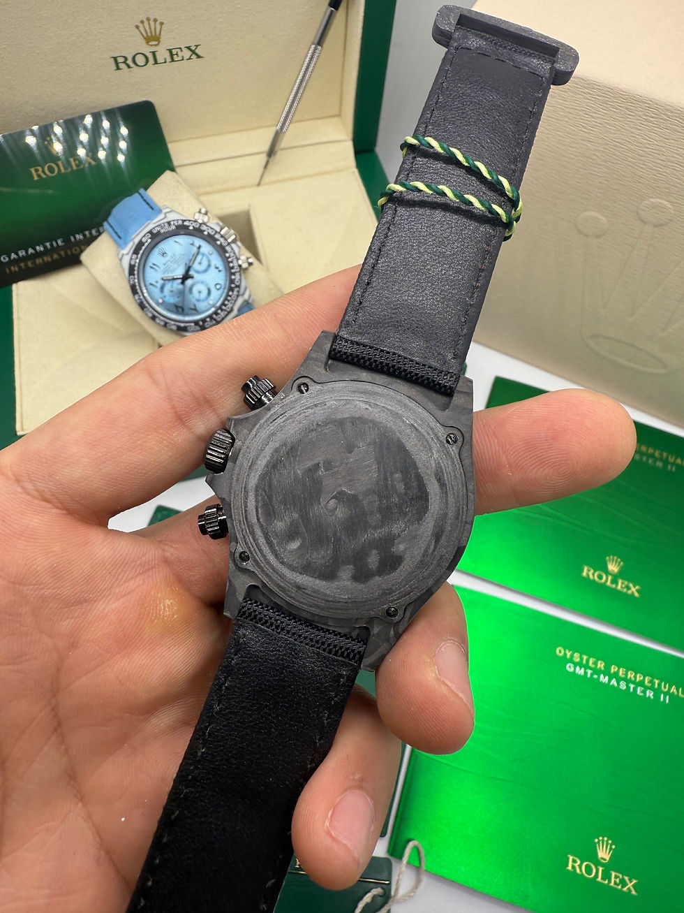Thumbnail: Rolex Daytona DIW Carbono 40mm, Pulseira Nylon/Couro