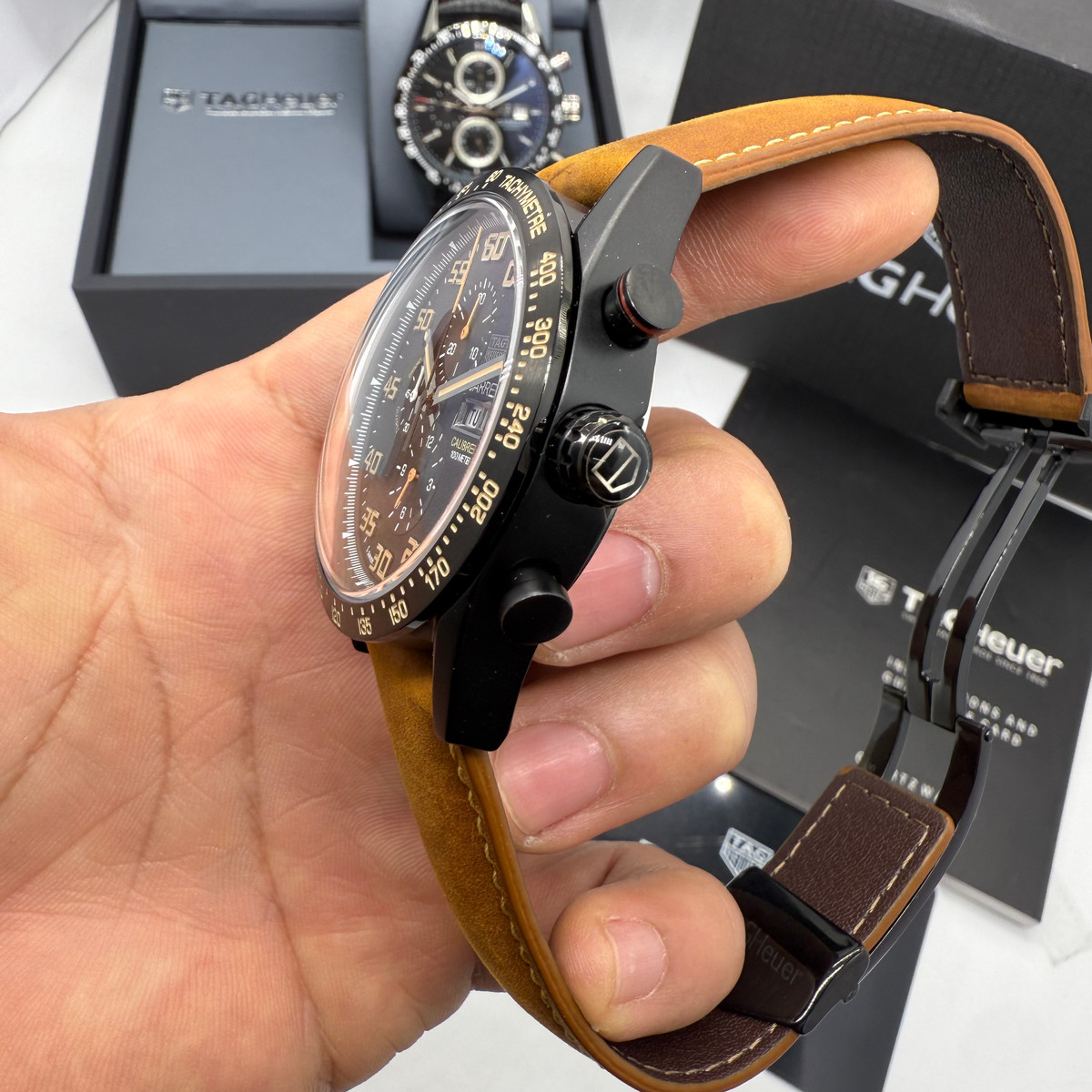 TAG Heuer Carrera Calibre 16, Chronograph Eletrônico, 44 mm, Aço/OxBlack