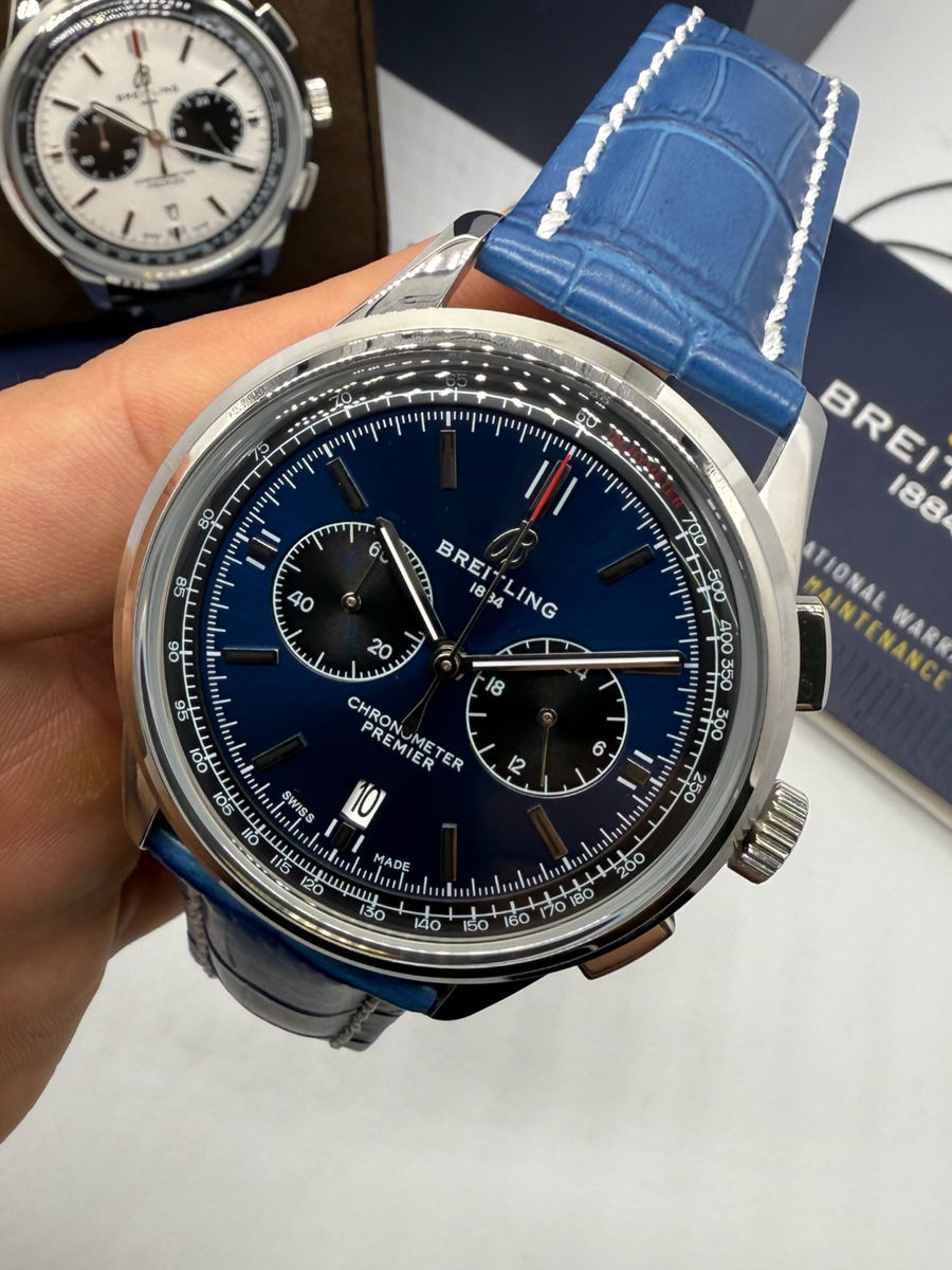 Breitling Premier Aço Chrono 42mm Pulseira Couro