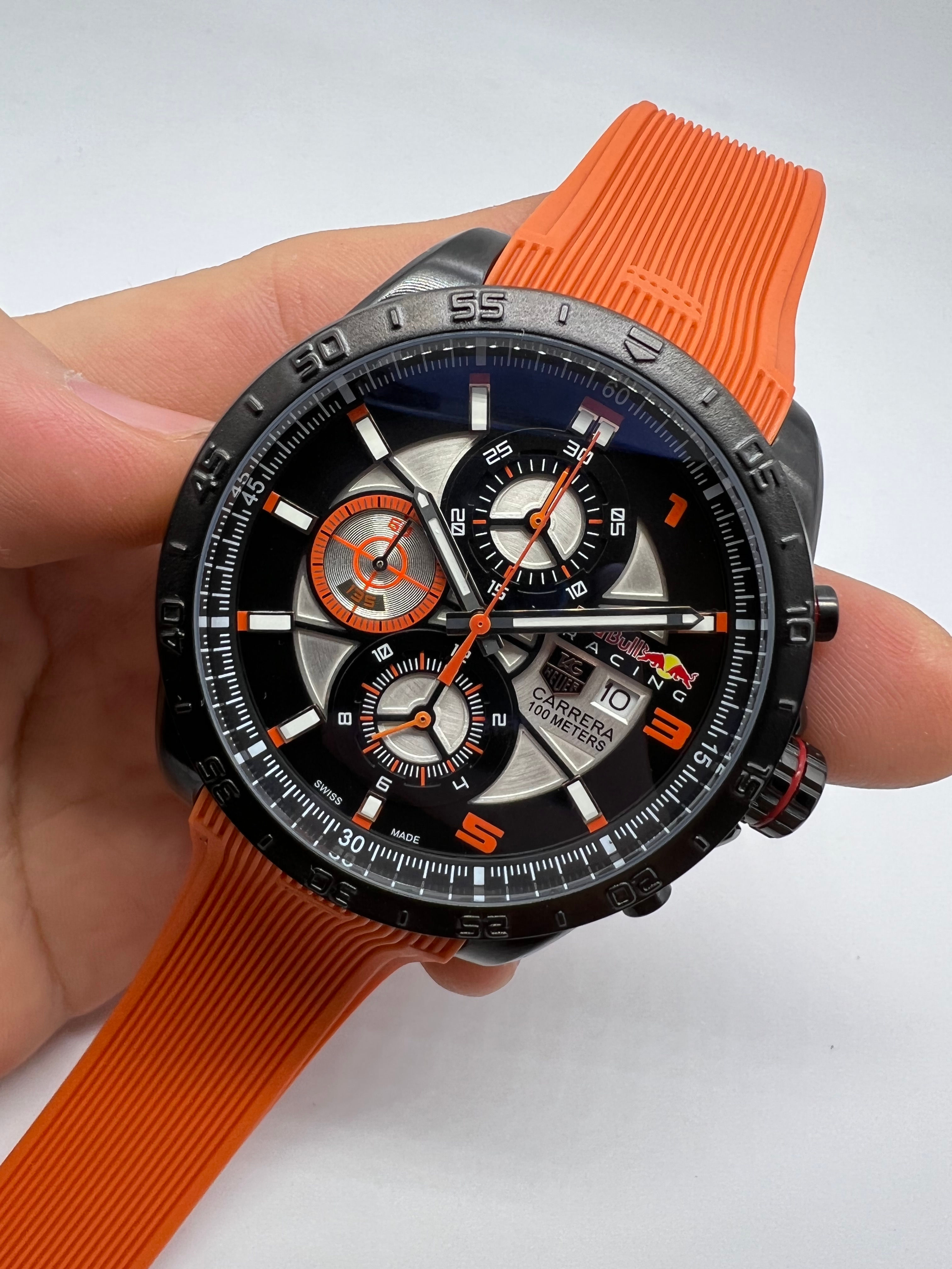 TAG Heuer Carrera RedBull Aço 43mm Mostrador Preto