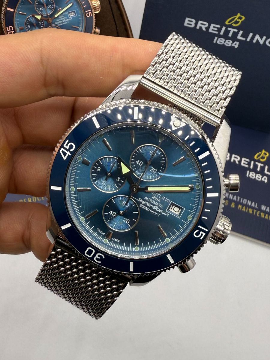Breitling Superocean Crono Aço 44mm Pulseira Aço Milanes