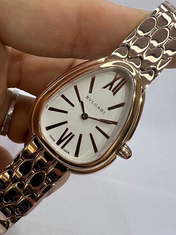 Bvlgari SERPENTI SEDUTTORI 33mm Rosè - Mostrador Branco
