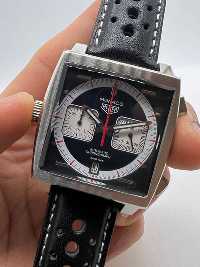 TAG Heuer Mônaco Cronógrafo, 39mm, Mostrador Preto