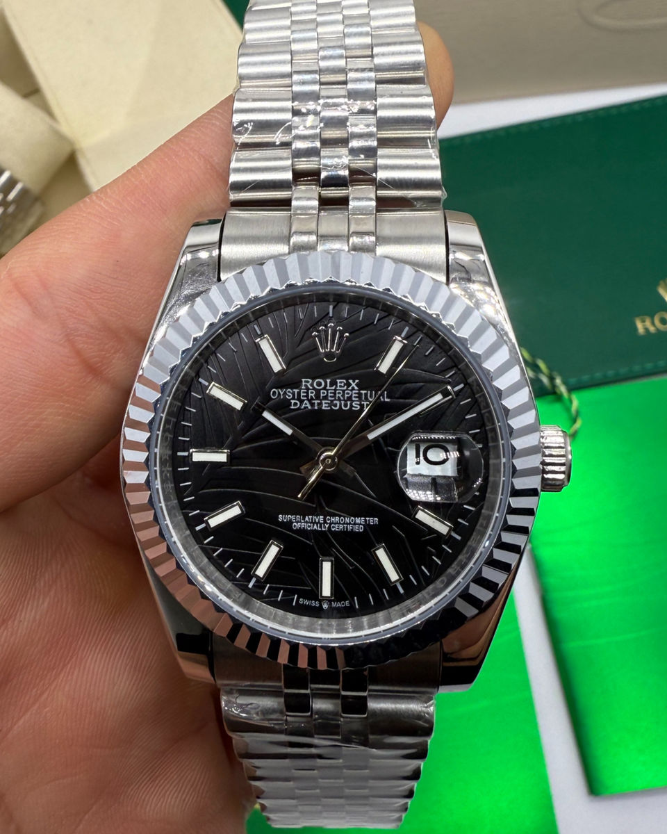 Rolex Rolex Datejust 36mm Aço - Mostrador Texturizado - Luneta Estriada