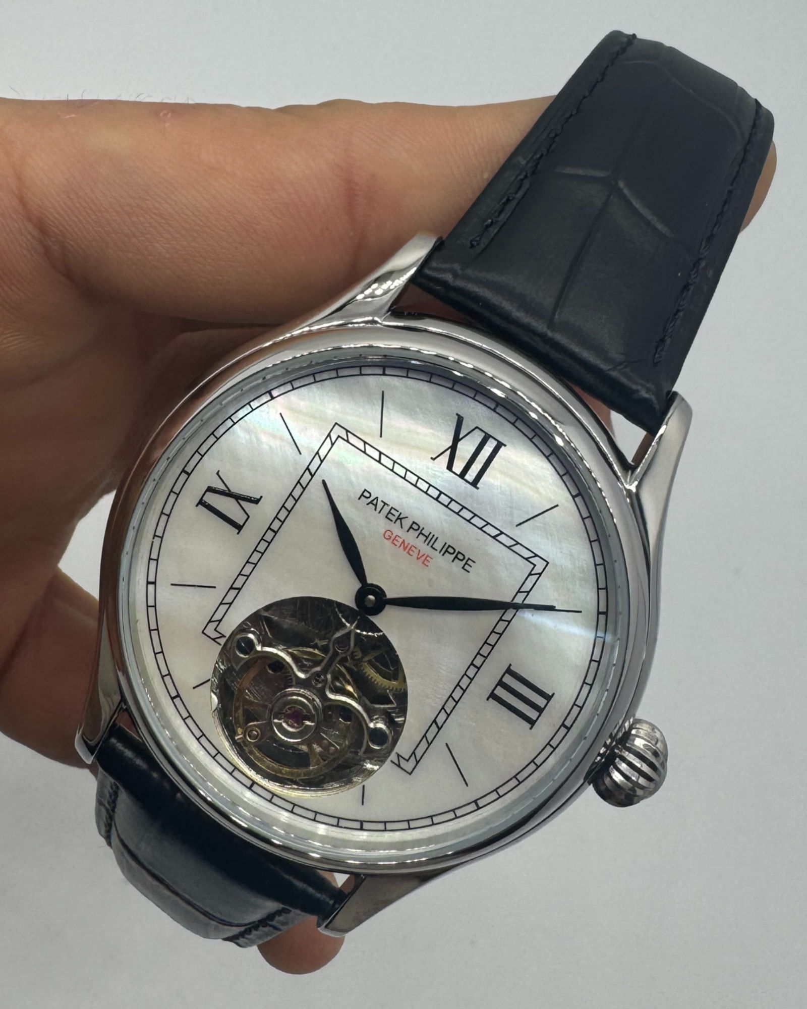 Patek Philippe Patek Philippe Classic Turbilhão 40mm Aço, Pulseira Couro