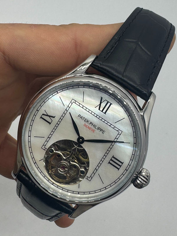 Patek Philippe Classic Turbilhão 40mm Aço, Pulseira Couro