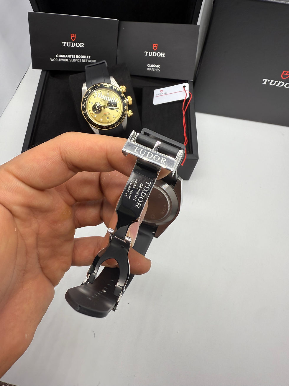 Miniatura: Tudor Black Bay Chrono Aço 41mm, Mostrador Preto - Borracha
