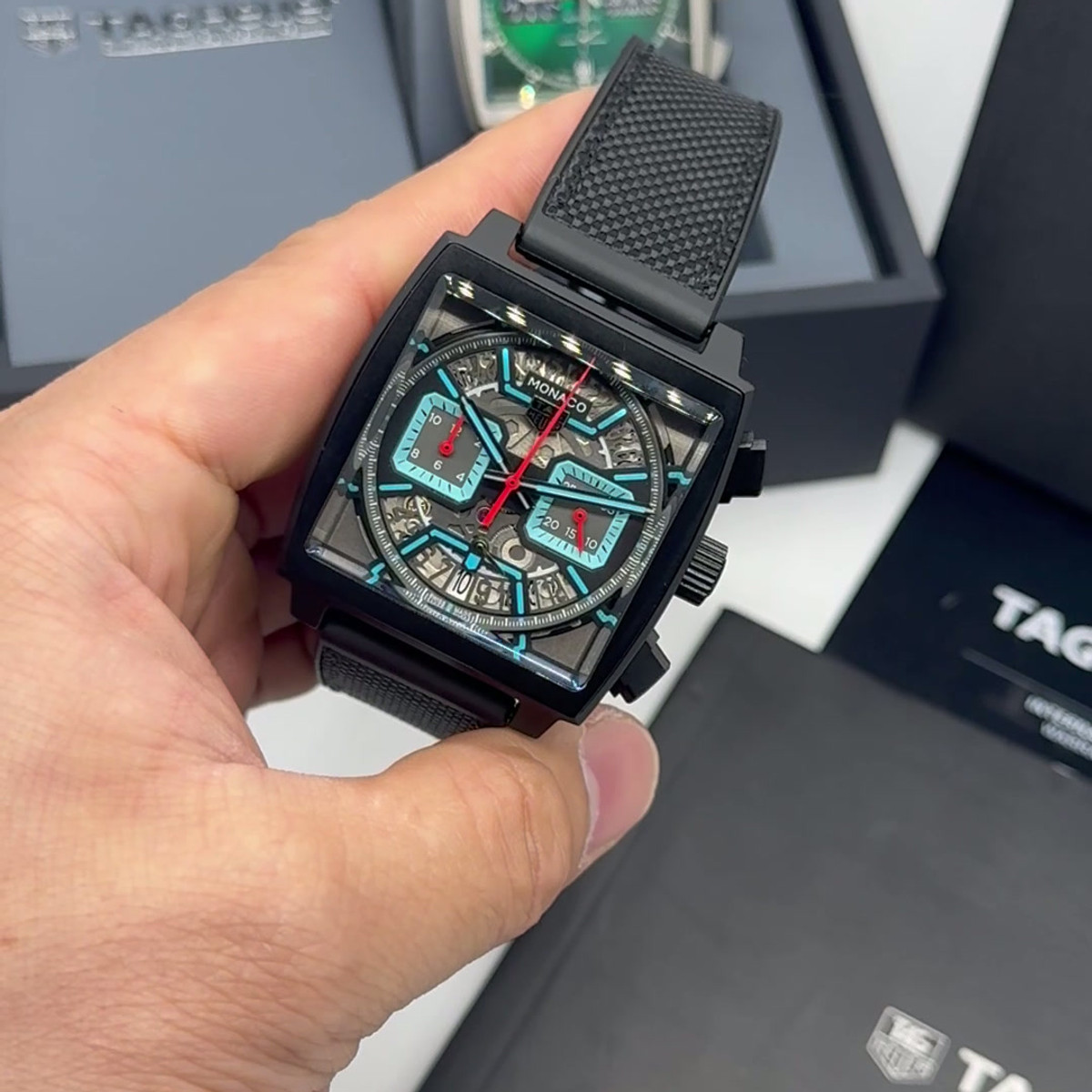 TAG Heuer Monaco Split-Seconds Chronograph 44mm Aço/OxBlack